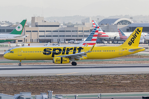 Spirit Airlines Airbus A321-200 N677NK at Los Angeles International Airport (KLAX/LAX)