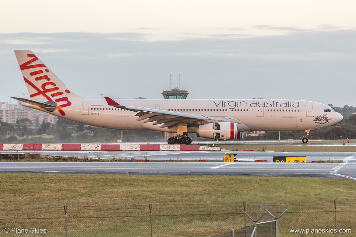 Virgin Australia Airbus A330-200 VH-XFE at Sydney Kingsford Smith International Airport (YSSY/SYD) Virgin Australia Airbus A330-200 VH-XFE at Sydney Kingsford Smith International Airport (YSSY/SYD)