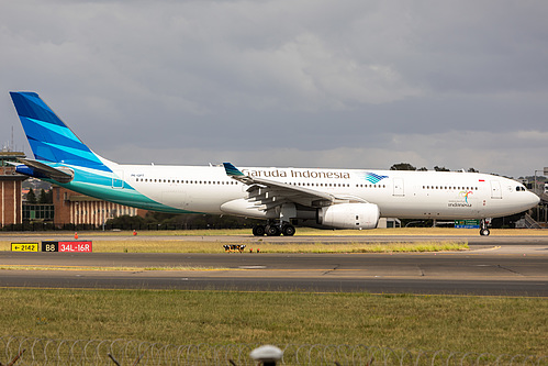 Garuda Indonesia Airbus A330-300 PK-GPT at Sydney Kingsford Smith International Airport (YSSY/SYD) Garuda Indonesia Airbus A330-300 PK-GPT at Sydney Kingsford Smith International Airport (YSSY/SYD)