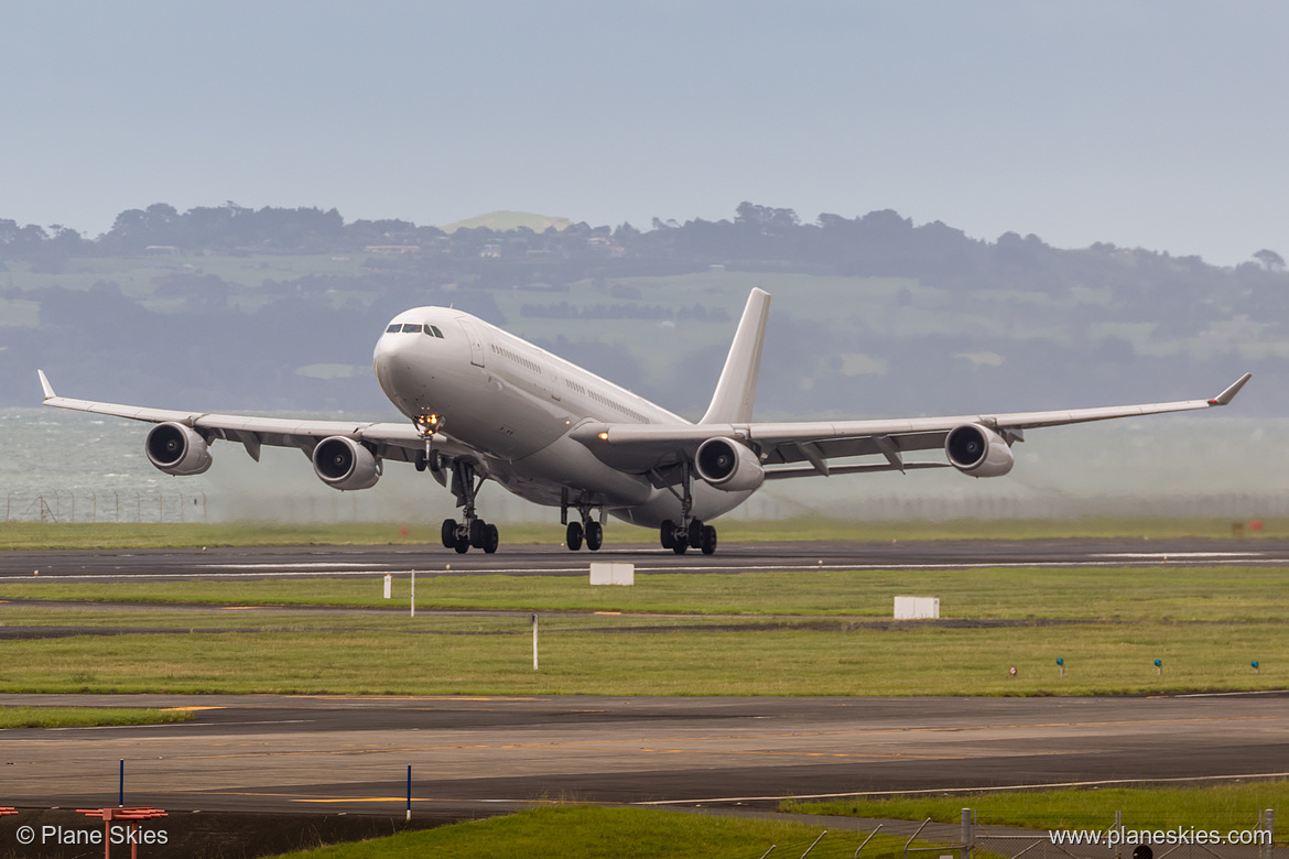 Hi Fly Malta Airbus A340-300 9H-SUN at Auckland International Airport (NZAA/AKL)