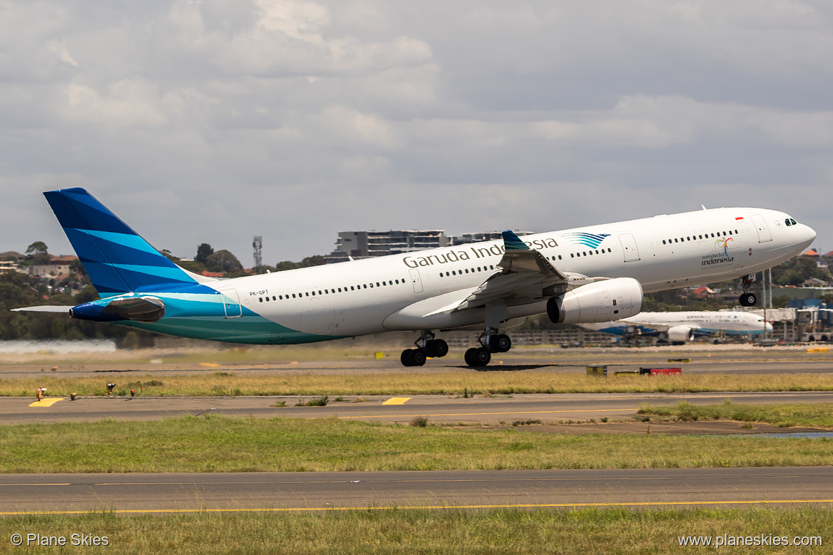 Garuda Indonesia Airbus A330-300 PK-GPT at Sydney Kingsford Smith International Airport (YSSY/SYD) Garuda Indonesia Airbus A330-300 PK-GPT at Sydney Kingsford Smith International Airport (YSSY/SYD)