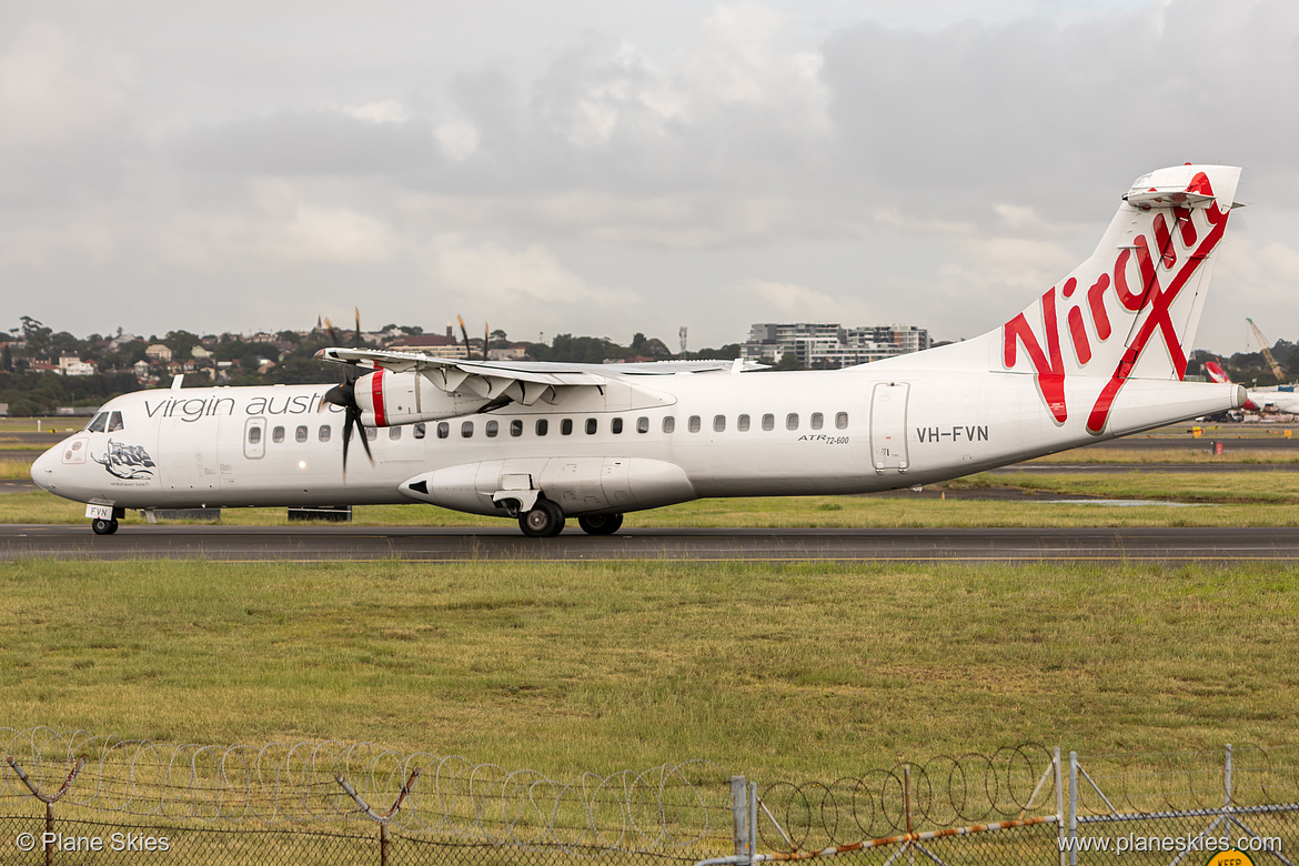 Virgin Australia ATR ATR 72-600 VH-FVN at Sydney Kingsford Smith International Airport (YSSY/SYD) Virgin Australia ATR ATR 72-600 VH-FVN at Sydney Kingsford Smith International Airport (YSSY/SYD)