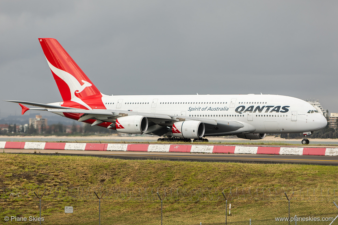 Qantas Airbus A380-800 VH-OQC at Sydney Kingsford Smith International Airport (YSSY/SYD) Qantas Airbus A380-800 VH-OQC at Sydney Kingsford Smith International Airport (YSSY/SYD)