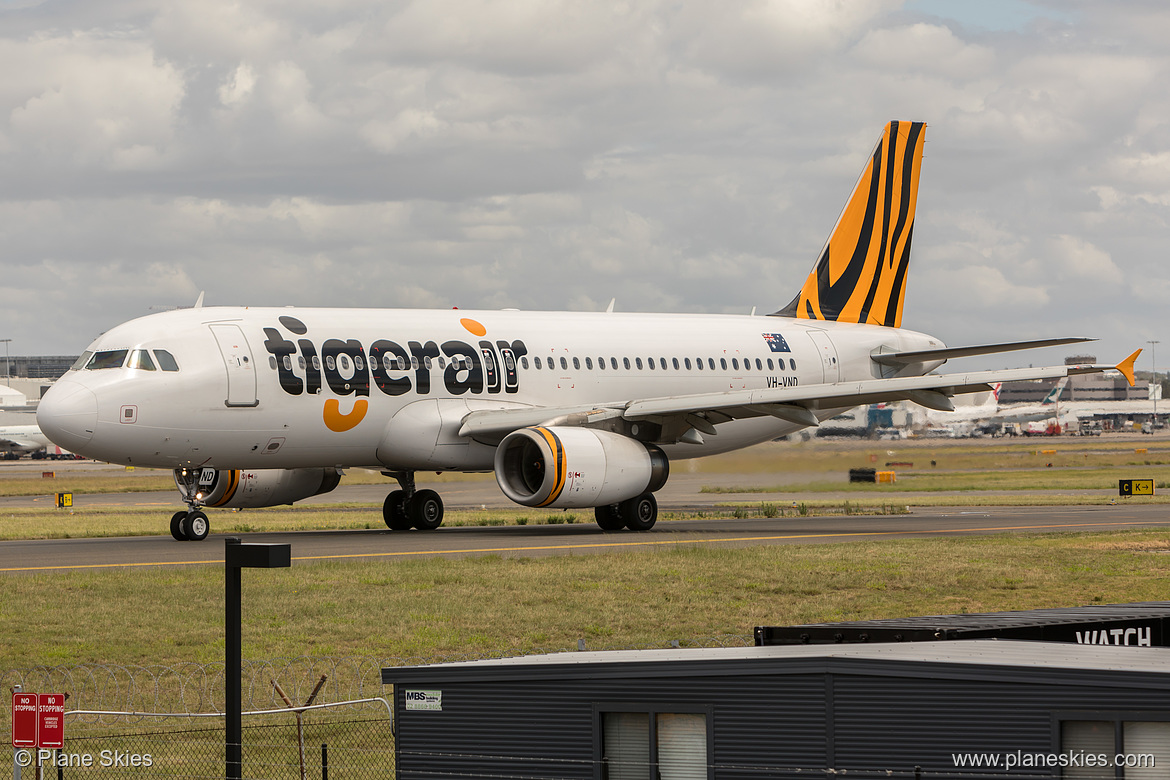 Tigerair Australia Airbus A320-200 VH-VND at Sydney Kingsford Smith International Airport (YSSY/SYD) Tigerair Australia Airbus A320-200 VH-VND at Sydney Kingsford Smith International Airport (YSSY/SYD)