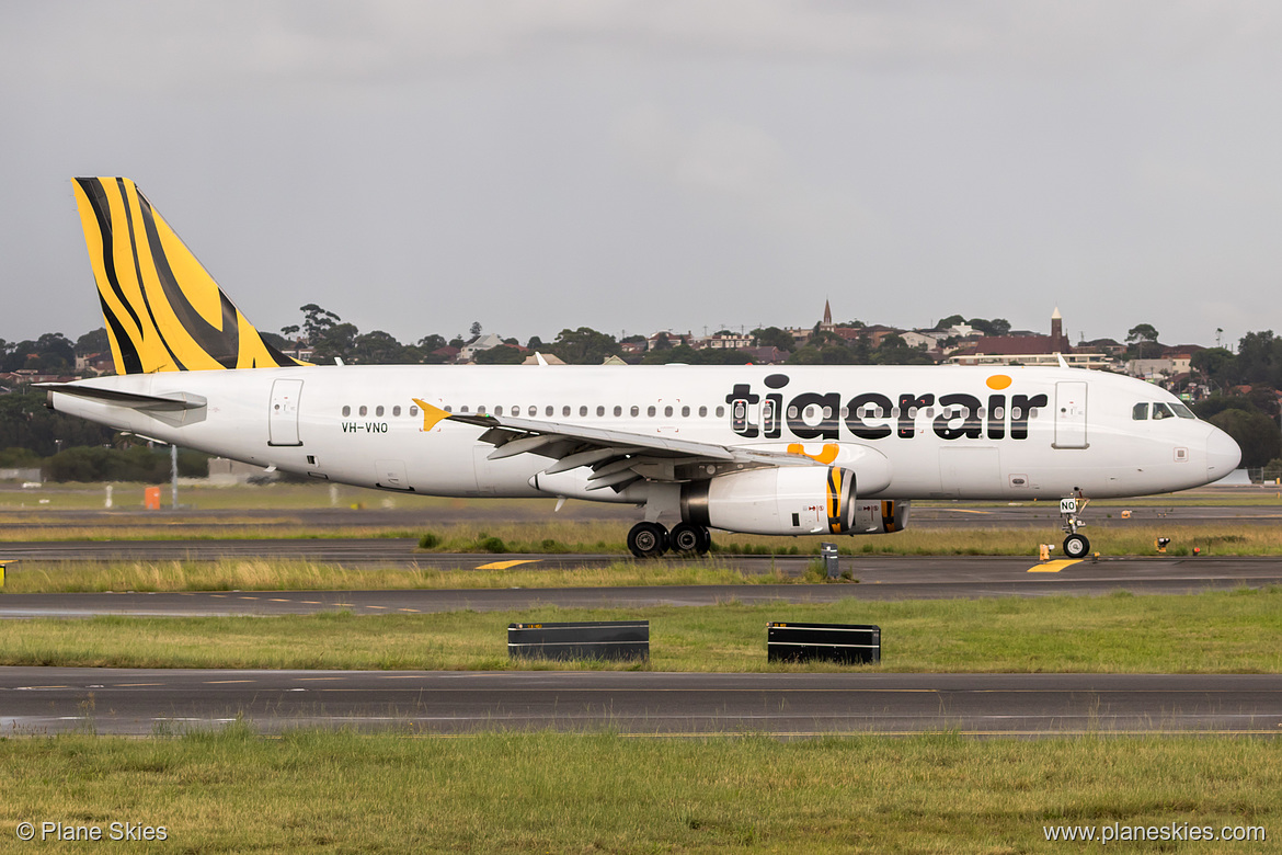 Tigerair Australia Airbus A320-200 VH-VNO at Sydney Kingsford Smith International Airport (YSSY/SYD) Tigerair Australia Airbus A320-200 VH-VNO at Sydney Kingsford Smith International Airport (YSSY/SYD)