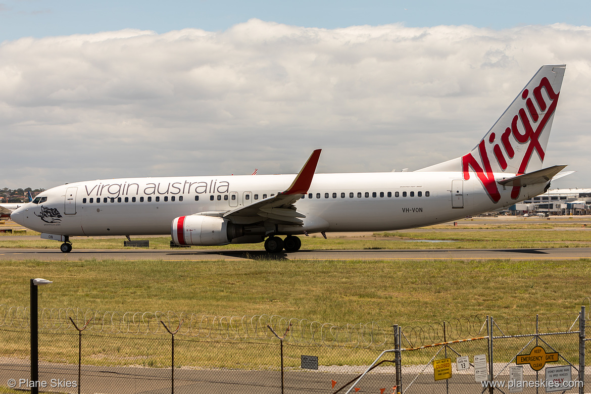 Virgin Australia Boeing 737-800 VH-VON at Sydney Kingsford Smith International Airport (YSSY/SYD)