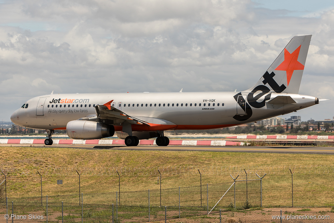 Jetstar Airways Airbus A320-200 VH-VQK at Sydney Kingsford Smith International Airport (YSSY/SYD)