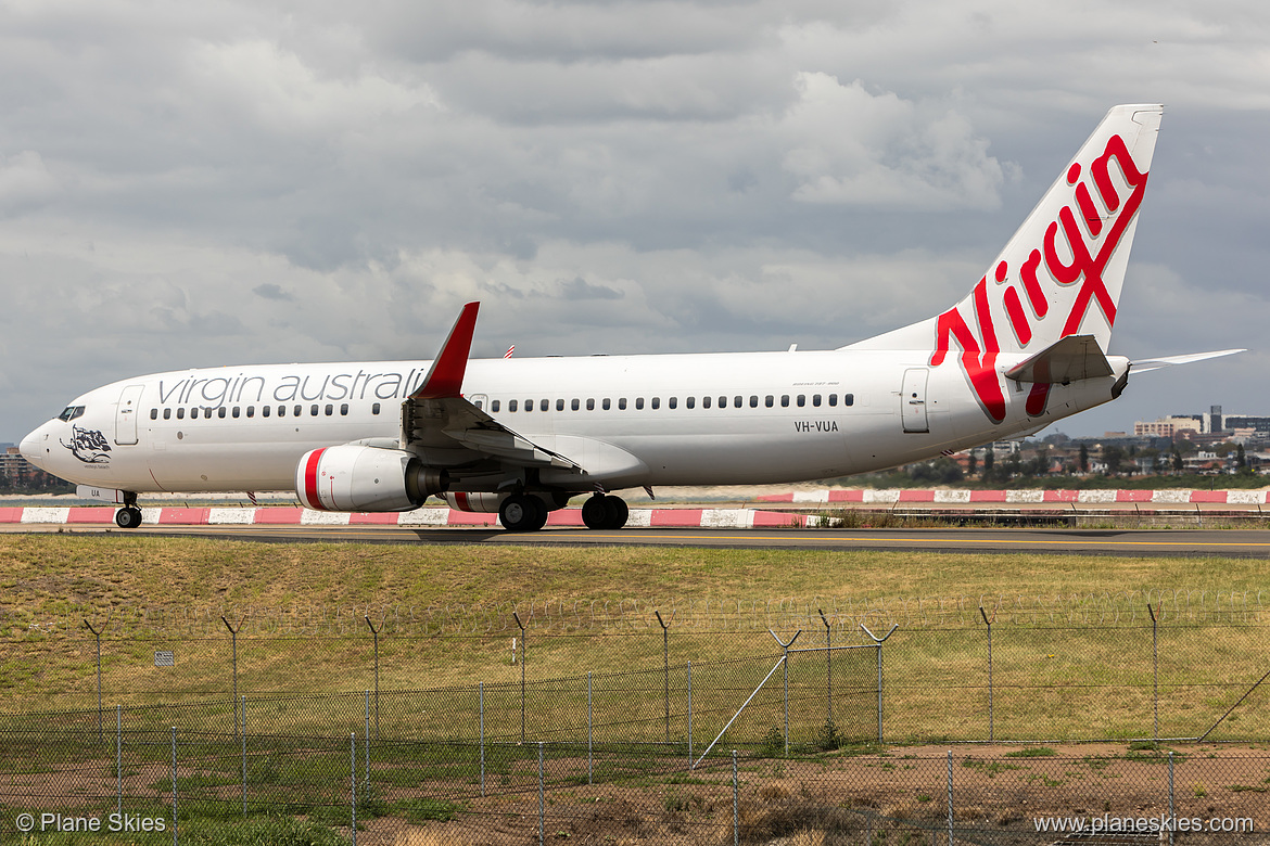 Virgin Australia Boeing 737-800 VH-VUA at Sydney Kingsford Smith International Airport (YSSY/SYD) Virgin Australia Boeing 737-800 VH-VUA at Sydney Kingsford Smith International Airport (YSSY/SYD)