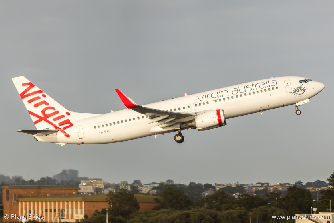 Virgin Australia Boeing 737-800 VH-VUE at Sydney Kingsford Smith International Airport (YSSY/SYD) Virgin Australia Boeing 737-800 VH-VUE at Sydney Kingsford Smith International Airport (YSSY/SYD)