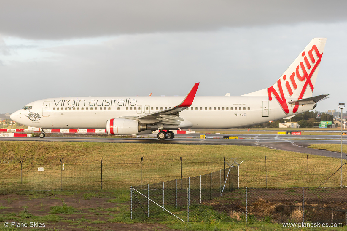 Virgin Australia Boeing 737-800 VH-VUE at Sydney Kingsford Smith International Airport (YSSY/SYD) Virgin Australia Boeing 737-800 VH-VUE at Sydney Kingsford Smith International Airport (YSSY/SYD)