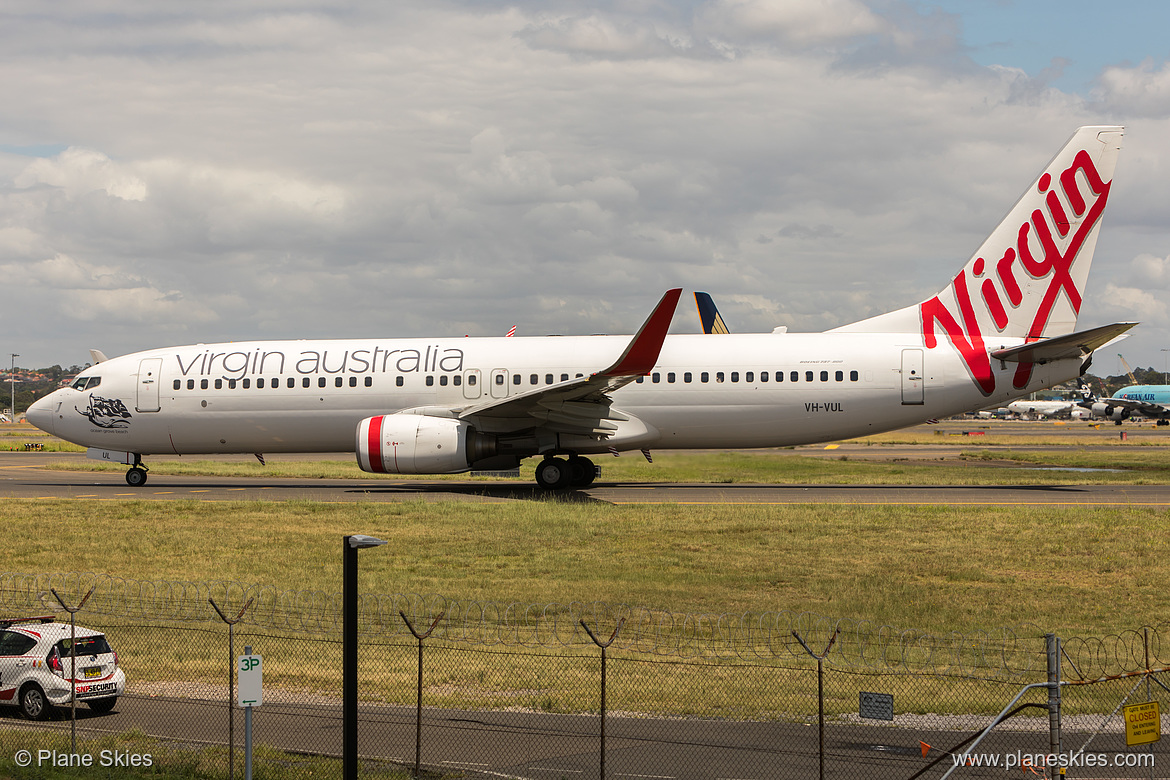 Virgin Australia Boeing 737-800 VH-VUL at Sydney Kingsford Smith International Airport (YSSY/SYD) Virgin Australia Boeing 737-800 VH-VUL at Sydney Kingsford Smith International Airport (YSSY/SYD)