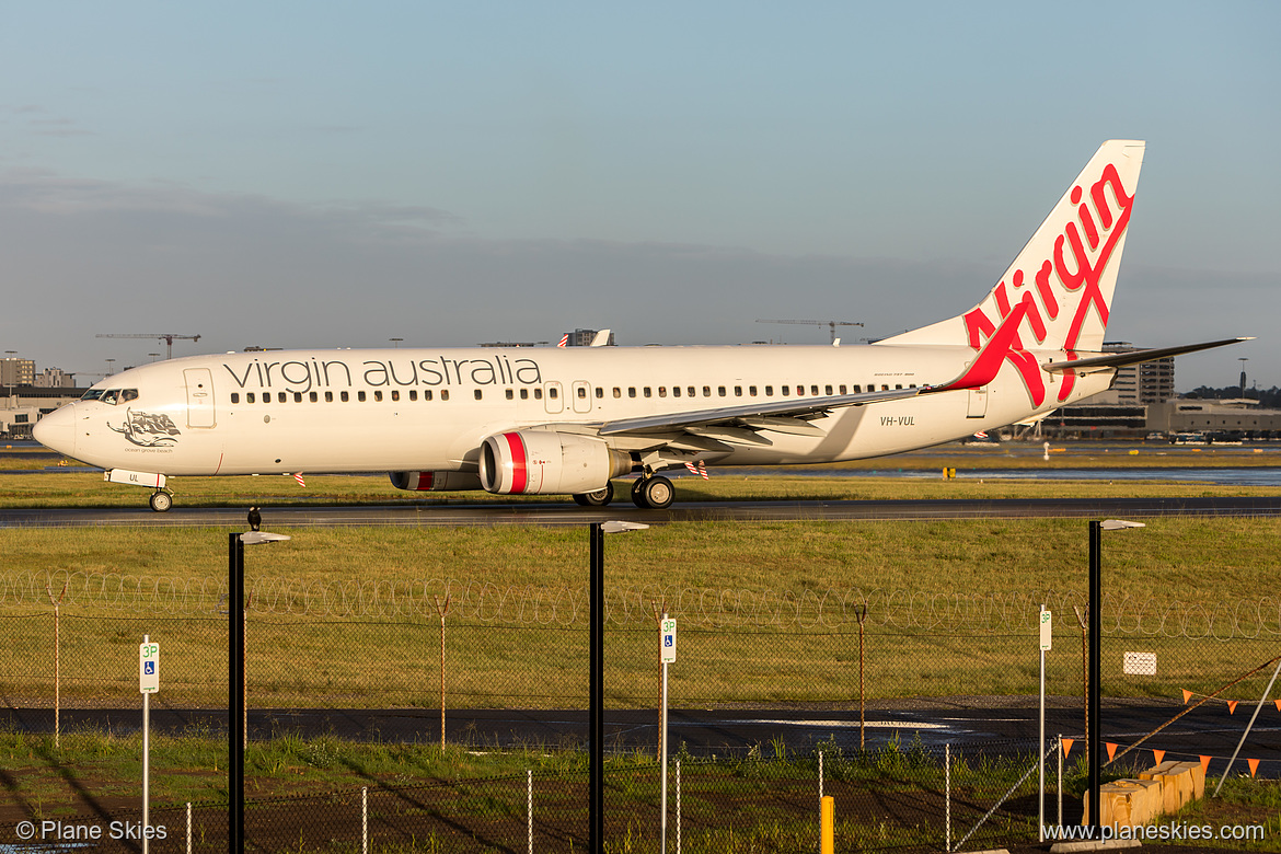 Virgin Australia Boeing 737-800 VH-VUL at Sydney Kingsford Smith International Airport (YSSY/SYD) Virgin Australia Boeing 737-800 VH-VUL at Sydney Kingsford Smith International Airport (YSSY/SYD)