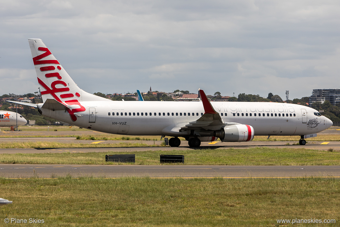 Virgin Australia Boeing 737-800 VH-VUZ at Sydney Kingsford Smith International Airport (YSSY/SYD) Virgin Australia Boeing 737-800 VH-VUZ at Sydney Kingsford Smith International Airport (YSSY/SYD)