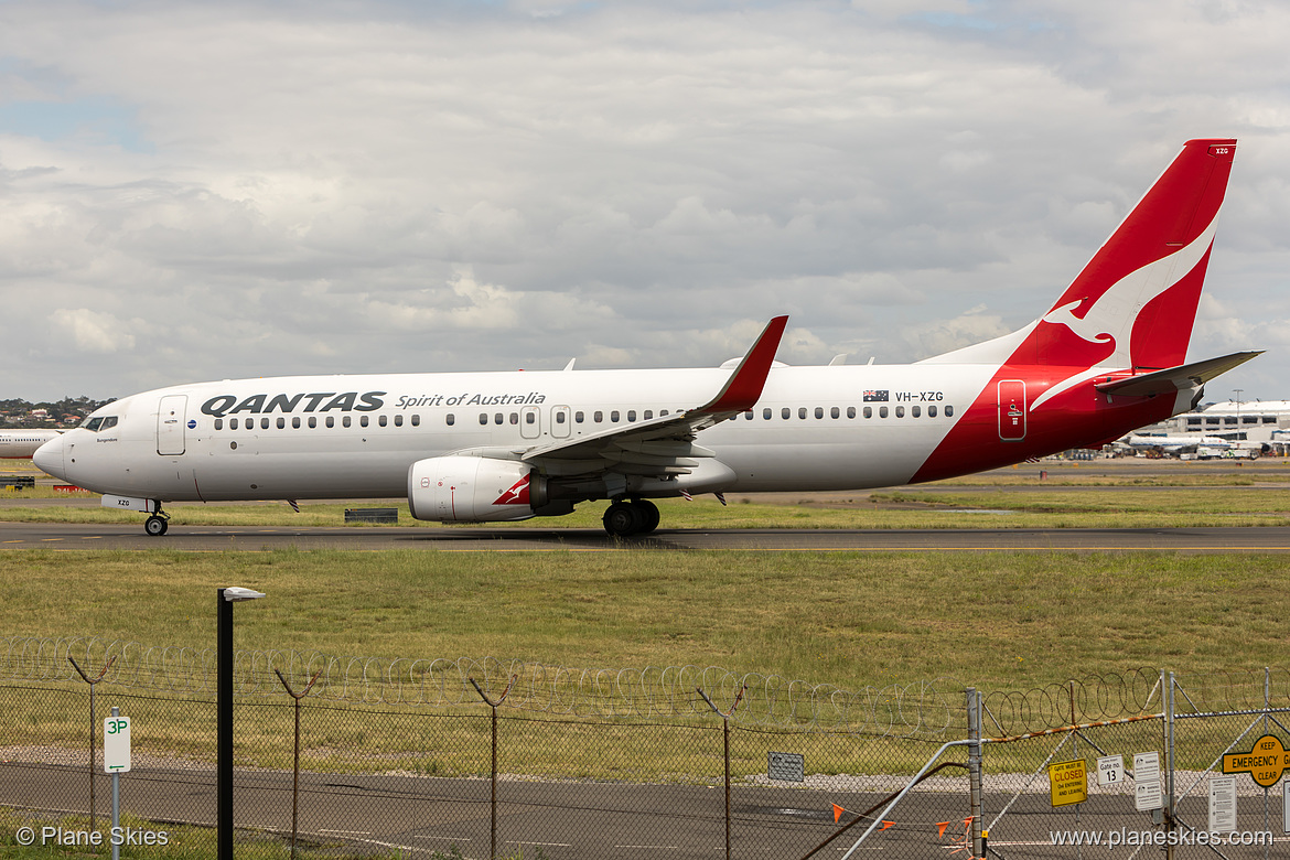 Qantas Boeing 737-800 VH-XZG at Sydney Kingsford Smith International Airport (YSSY/SYD)