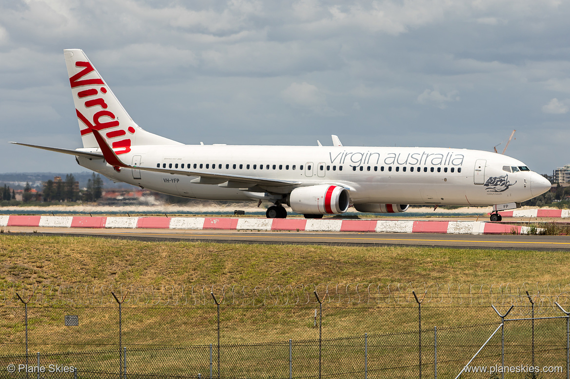 Virgin Australia Boeing 737-800 VH-YFP at Sydney Kingsford Smith International Airport (YSSY/SYD) Virgin Australia Boeing 737-800 VH-YFP at Sydney Kingsford Smith International Airport (YSSY/SYD)