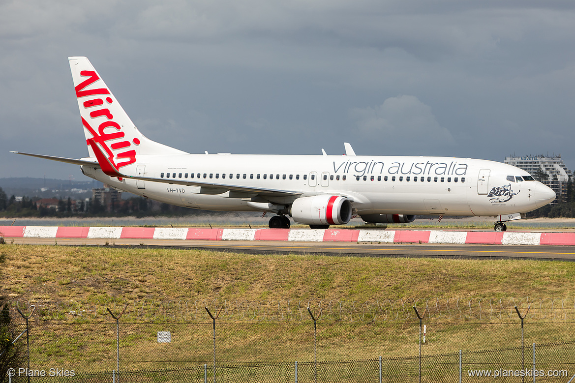 Virgin Australia Boeing 737-800 VH-YVD at Sydney Kingsford Smith International Airport (YSSY/SYD) Virgin Australia Boeing 737-800 VH-YVD at Sydney Kingsford Smith International Airport (YSSY/SYD)