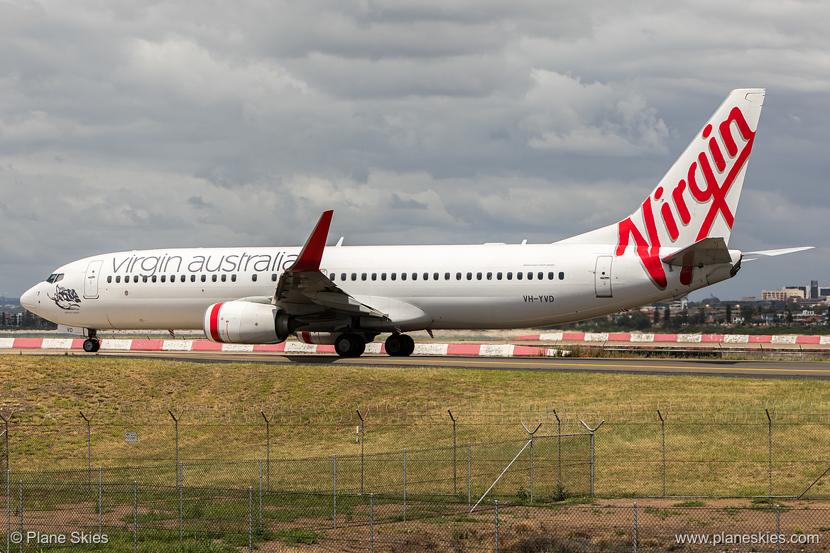 Virgin Australia Boeing 737-800 VH-YVD at Sydney Kingsford Smith International Airport (YSSY/SYD) Virgin Australia Boeing 737-800 VH-YVD at Sydney Kingsford Smith International Airport (YSSY/SYD)