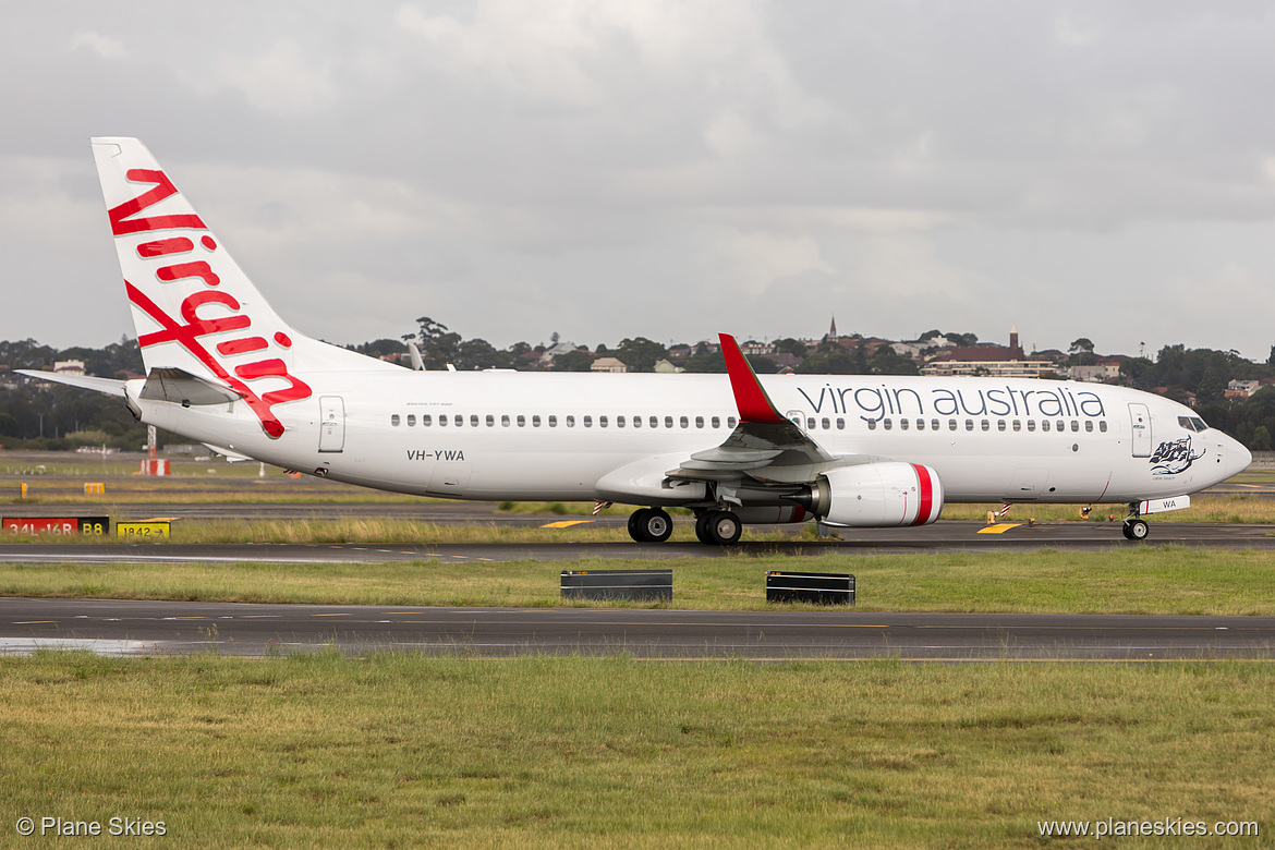 Virgin Australia Boeing 737-800 VH-YWA at Sydney Kingsford Smith International Airport (YSSY/SYD) Virgin Australia Boeing 737-800 VH-YWA at Sydney Kingsford Smith International Airport (YSSY/SYD)