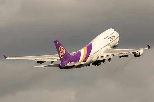 Thai Airways Boeing 747-400 HS-TGG at Sydney Kingsford Smith International Airport (YSSY/SYD) Thai Airways Boeing 747-400 HS-TGG at Sydney Kingsford Smith International Airport (YSSY/SYD)