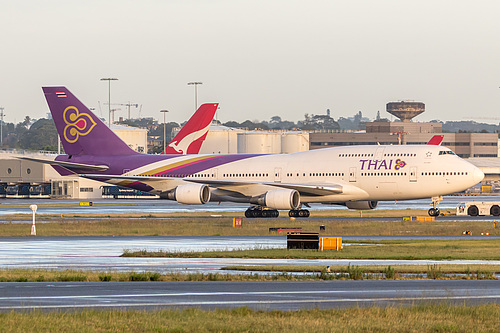 Thai Airways Boeing 747-400 HS-TGY at Sydney Kingsford Smith International Airport (YSSY/SYD) Thai Airways Boeing 747-400 HS-TGY at Sydney Kingsford Smith International Airport (YSSY/SYD)