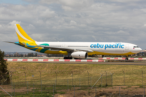 Cebu Pacific Airbus A330-300 RP-C3348 at Sydney Kingsford Smith International Airport (YSSY/SYD) Cebu Pacific Airbus A330-300 RP-C3348 at Sydney Kingsford Smith International Airport (YSSY/SYD)