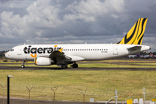 Tigerair Australia Airbus A320-200 VH-VNO at Sydney Kingsford Smith International Airport (YSSY/SYD) Tigerair Australia Airbus A320-200 VH-VNO at Sydney Kingsford Smith International Airport (YSSY/SYD)