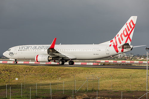 Virgin Australia Boeing 737-800 VH-VUJ at Sydney Kingsford Smith International Airport (YSSY/SYD) Virgin Australia Boeing 737-800 VH-VUJ at Sydney Kingsford Smith International Airport (YSSY/SYD)