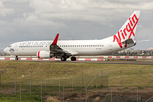 Virgin Australia Boeing 737-800 VH-VUS at Sydney Kingsford Smith International Airport (YSSY/SYD) Virgin Australia Boeing 737-800 VH-VUS at Sydney Kingsford Smith International Airport (YSSY/SYD)