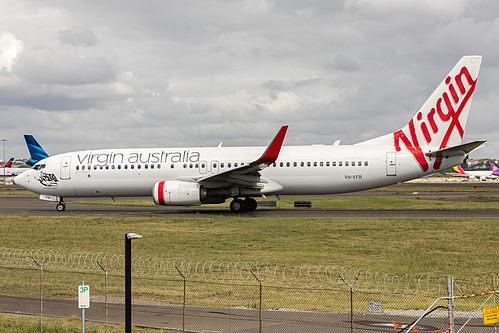 Virgin Australia Boeing 737-800 VH-YFR at Sydney Kingsford Smith International Airport (YSSY/SYD) Virgin Australia Boeing 737-800 VH-YFR at Sydney Kingsford Smith International Airport (YSSY/SYD)