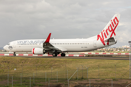 Virgin Australia Boeing 737-800 VH-YWA at Sydney Kingsford Smith International Airport (YSSY/SYD) Virgin Australia Boeing 737-800 VH-YWA at Sydney Kingsford Smith International Airport (YSSY/SYD)