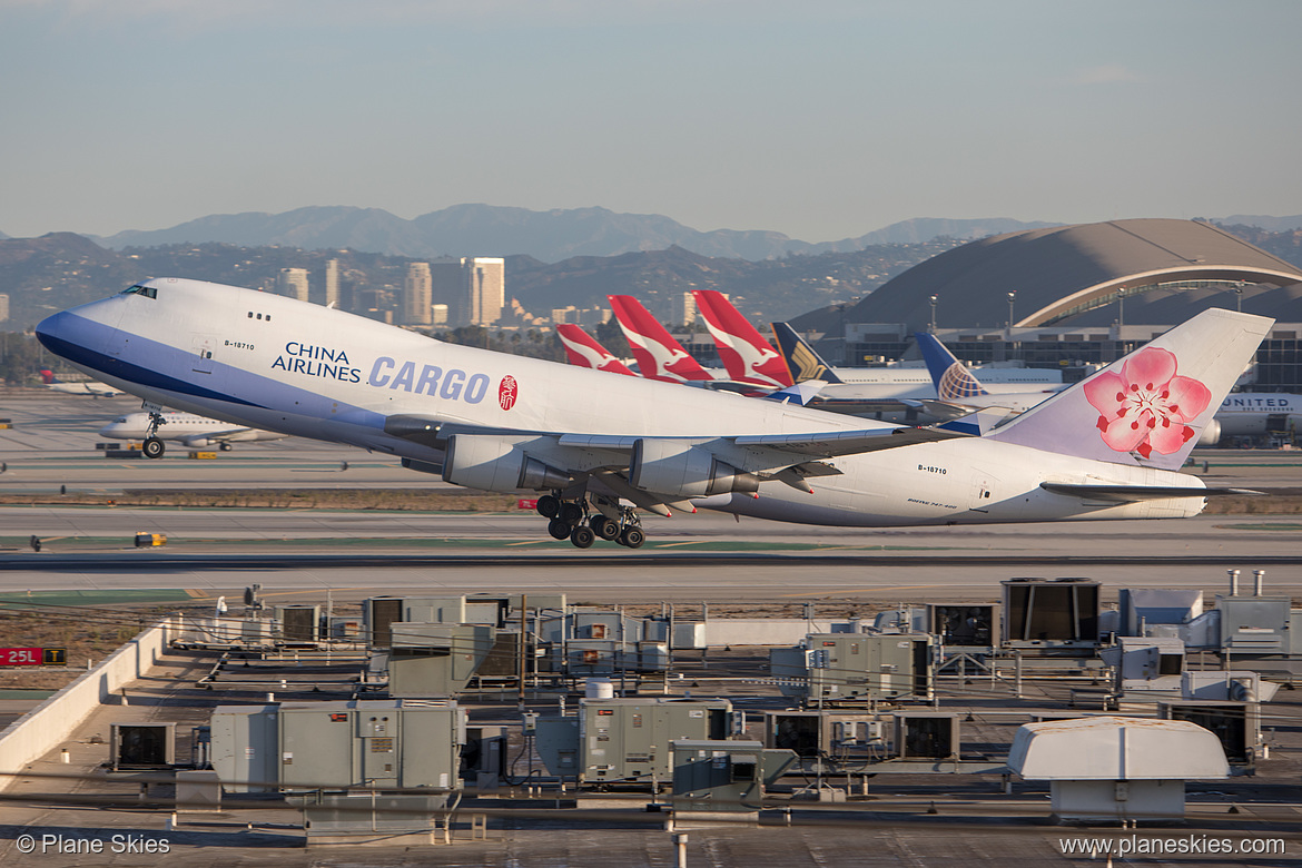 China Airlines Boeing 747-400F B-18710 at Los Angeles International Airport (KLAX/LAX) China Airlines Boeing 747-400F B-18710 at Los Angeles International Airport (KLAX/LAX)
