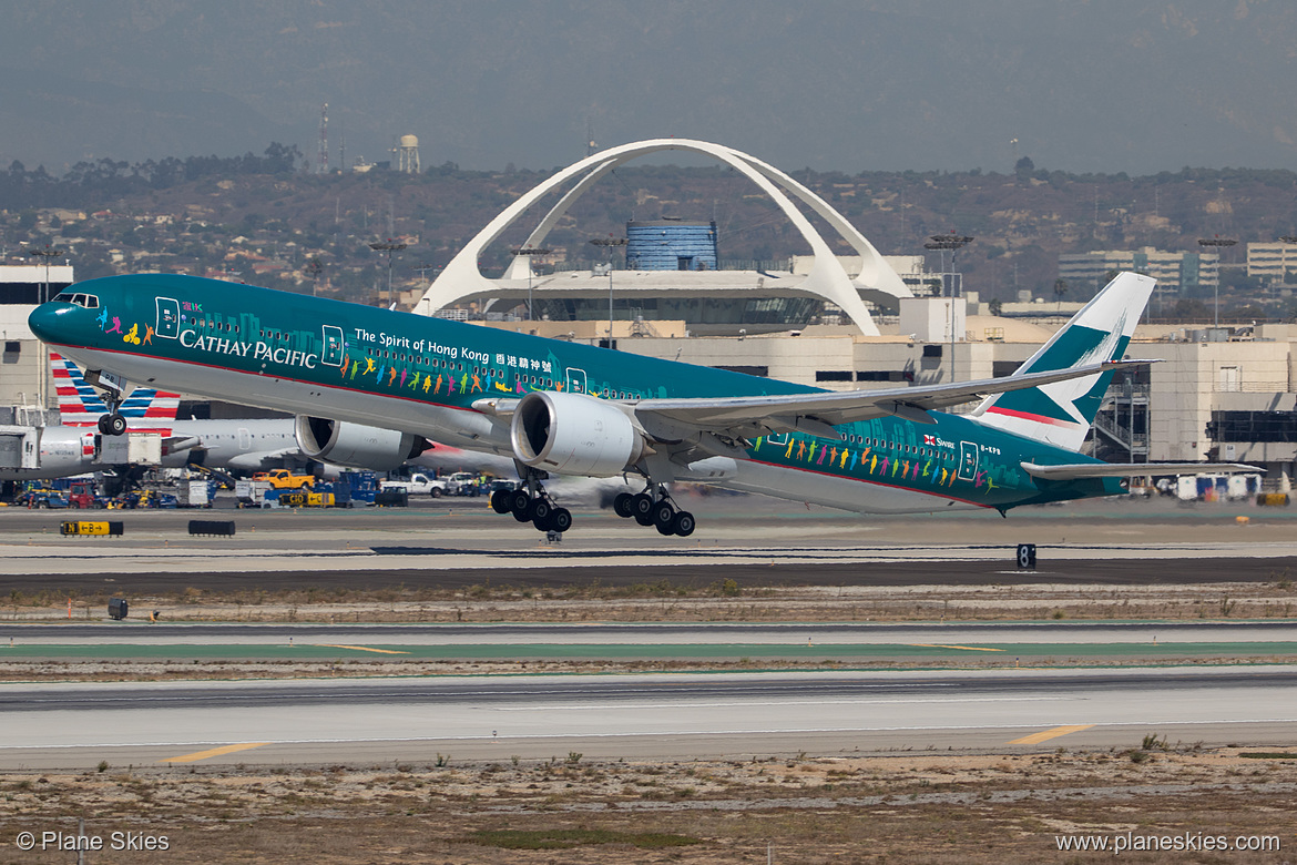 Cathay Pacific Boeing 777-300ER B-KPB at Los Angeles International Airport (KLAX/LAX)