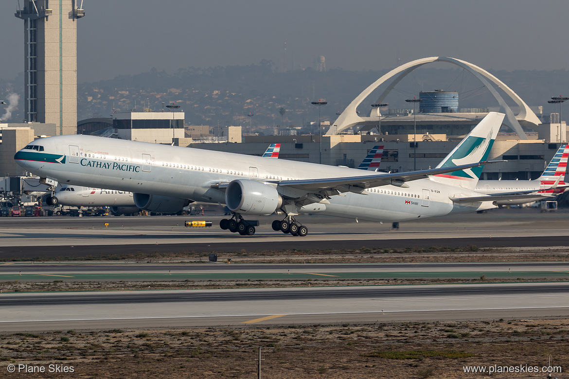 Cathay Pacific Boeing 777-300ER B-KQW at Los Angeles International Airport (KLAX/LAX)