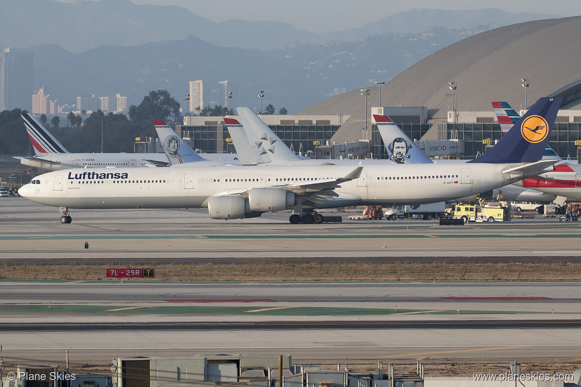 Lufthansa Airbus A340-600 D-AIHT at Los Angeles International Airport (KLAX/LAX) Lufthansa Airbus A340-600 D-AIHT at Los Angeles International Airport (KLAX/LAX)