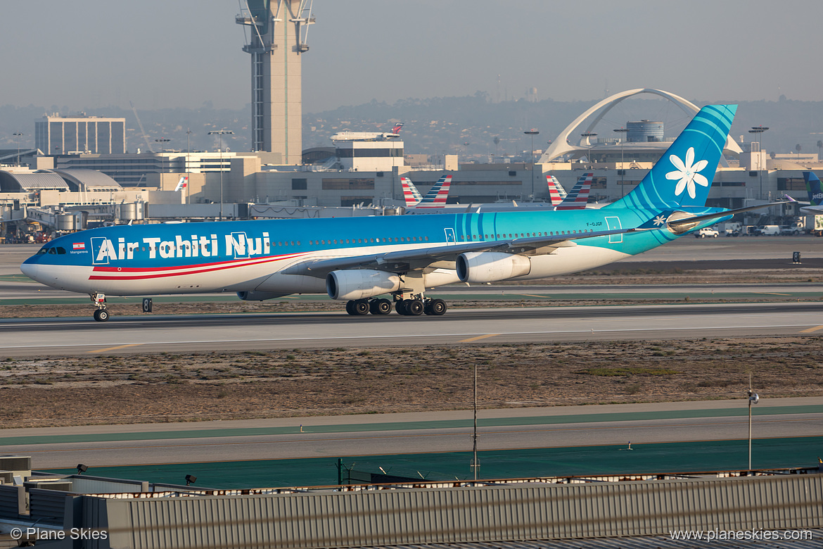 Air Tahiti Nui Airbus A340-300 F-OJGF at Los Angeles International Airport (KLAX/LAX) Air Tahiti Nui Airbus A340-300 F-OJGF at Los Angeles International Airport (KLAX/LAX)