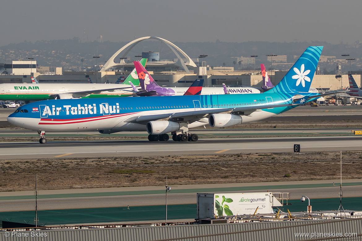 Air Tahiti Nui Airbus A340-300 F-OLOV at Los Angeles International Airport (KLAX/LAX) Air Tahiti Nui Airbus A340-300 F-OLOV at Los Angeles International Airport (KLAX/LAX)