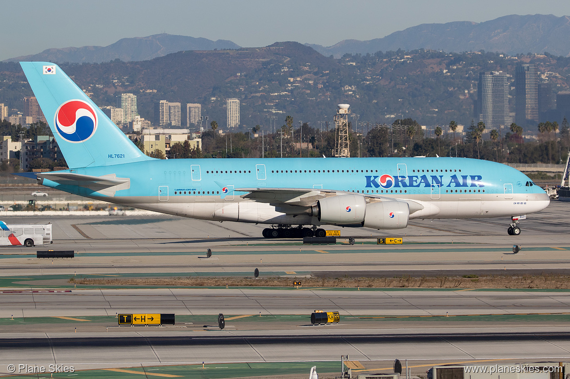 Korean Air Airbus A380-800 HL7621 at Los Angeles International Airport (KLAX/LAX) Korean Air Airbus A380-800 HL7621 at Los Angeles International Airport (KLAX/LAX)