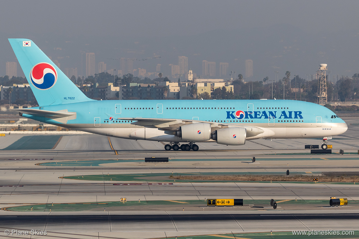 Korean Air Airbus A380-800 HL7622 at Los Angeles International Airport (KLAX/LAX) Korean Air Airbus A380-800 HL7622 at Los Angeles International Airport (KLAX/LAX)