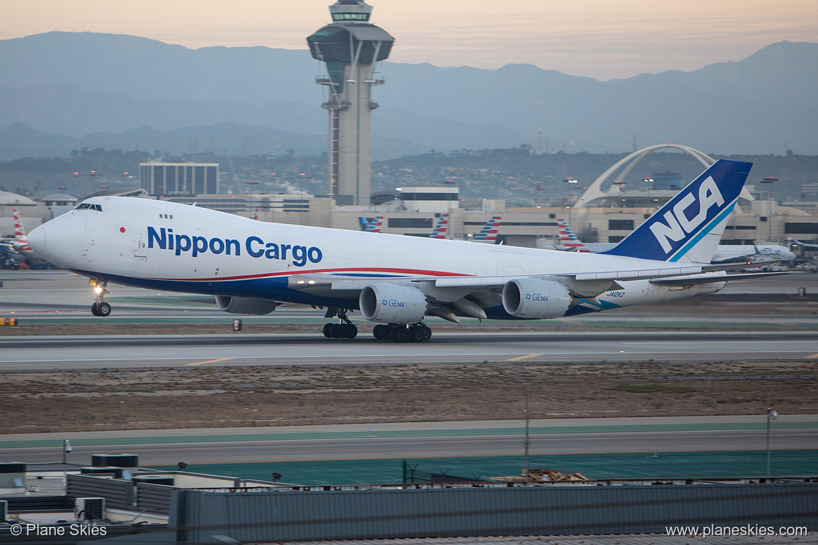 Nippon Cargo Airlines Boeing 747-8F JA12KZ at Los Angeles International Airport (KLAX/LAX) Nippon Cargo Airlines Boeing 747-8F JA12KZ at Los Angeles International Airport (KLAX/LAX)
