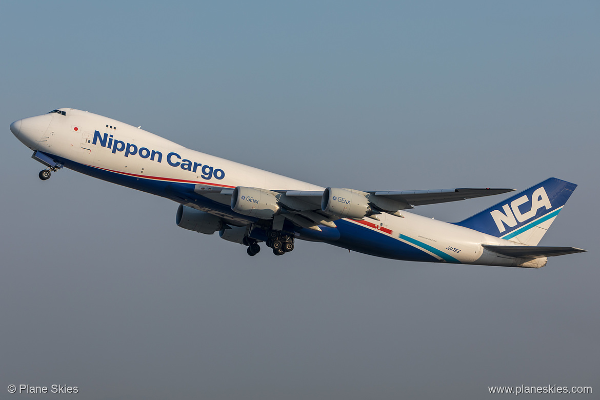 Nippon Cargo Airlines Boeing 747-8F JA17KZ at Los Angeles International Airport (KLAX/LAX) Nippon Cargo Airlines Boeing 747-8F JA17KZ at Los Angeles International Airport (KLAX/LAX)
