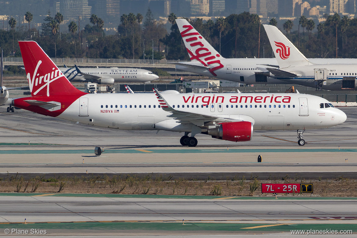 Virgin America Airbus A320-200 N281VA at Los Angeles International Airport (KLAX/LAX)