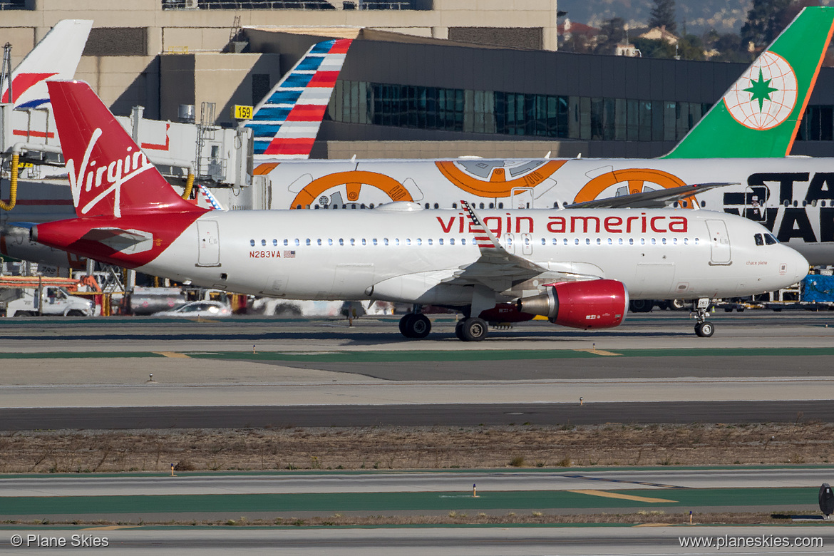 Virgin America Airbus A320-200 N283VA at Los Angeles International Airport (KLAX/LAX) Virgin America Airbus A320-200 N283VA at Los Angeles International Airport (KLAX/LAX)
