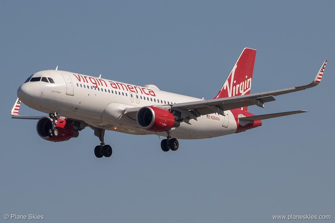Virgin America Airbus A320-200 N284VA at Los Angeles International Airport (KLAX/LAX)