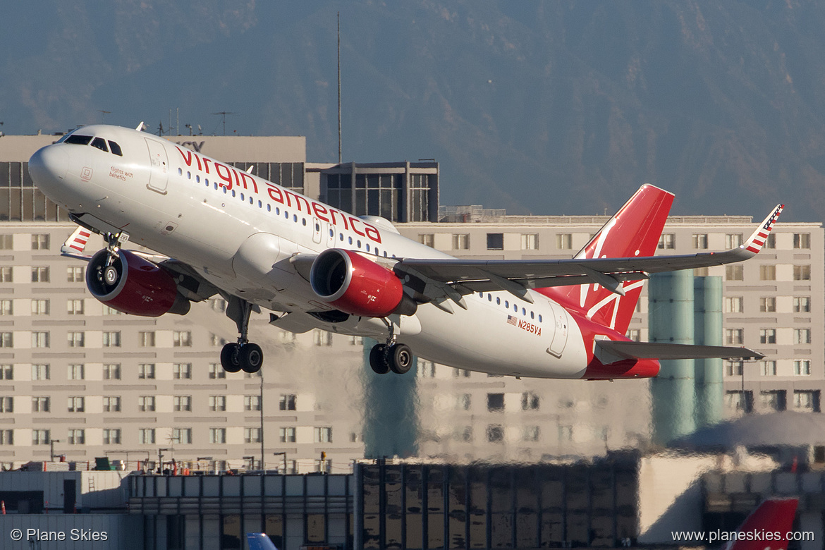 Virgin America Airbus A320-200 N285VA at Los Angeles International Airport (KLAX/LAX) Virgin America Airbus A320-200 N285VA at Los Angeles International Airport (KLAX/LAX)