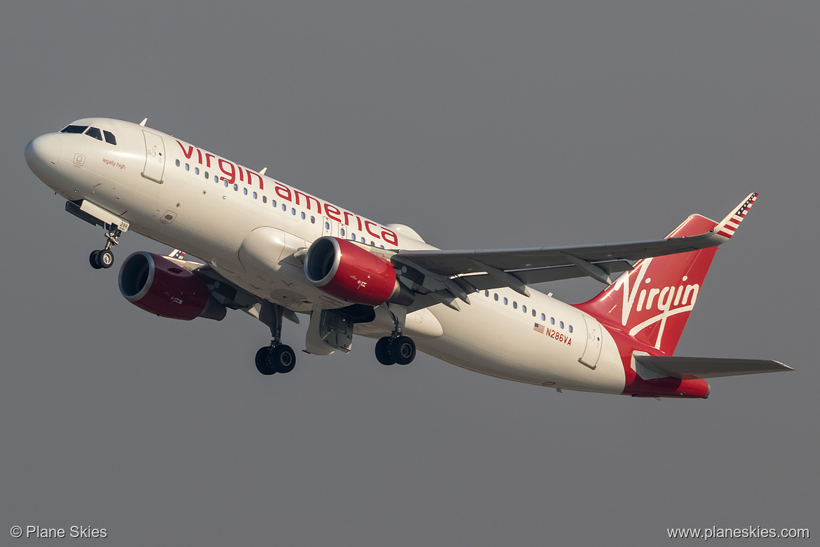 Virgin America Airbus A320-200 N286VA at Los Angeles International Airport (KLAX/LAX)