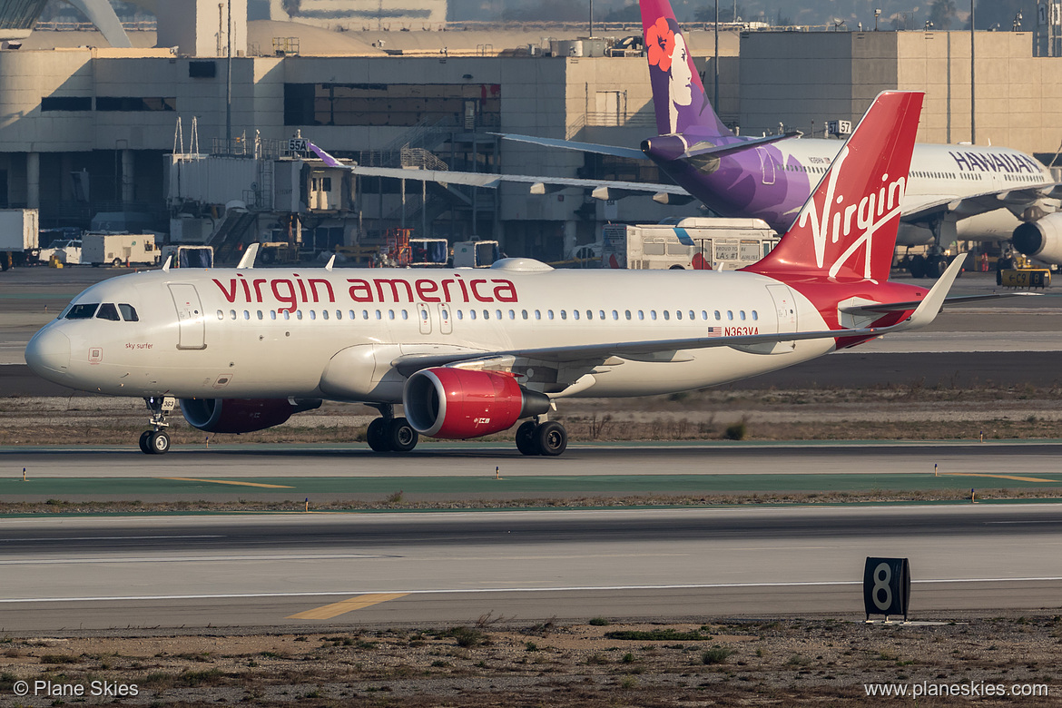 Virgin America Airbus A320-200 N363VA at Los Angeles International Airport (KLAX/LAX) Virgin America Airbus A320-200 N363VA at Los Angeles International Airport (KLAX/LAX)