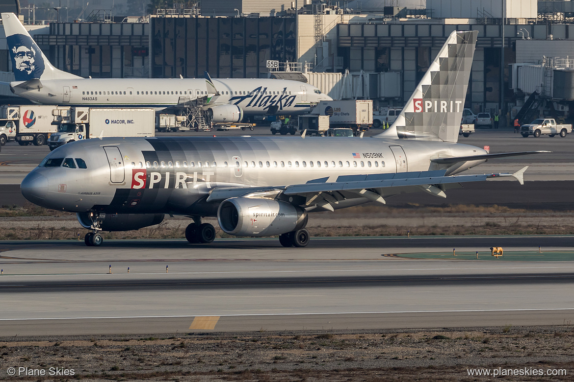 Spirit Airlines Airbus A319-100 N509NK at Los Angeles International Airport (KLAX/LAX) Spirit Airlines Airbus A319-100 N509NK at Los Angeles International Airport (KLAX/LAX)