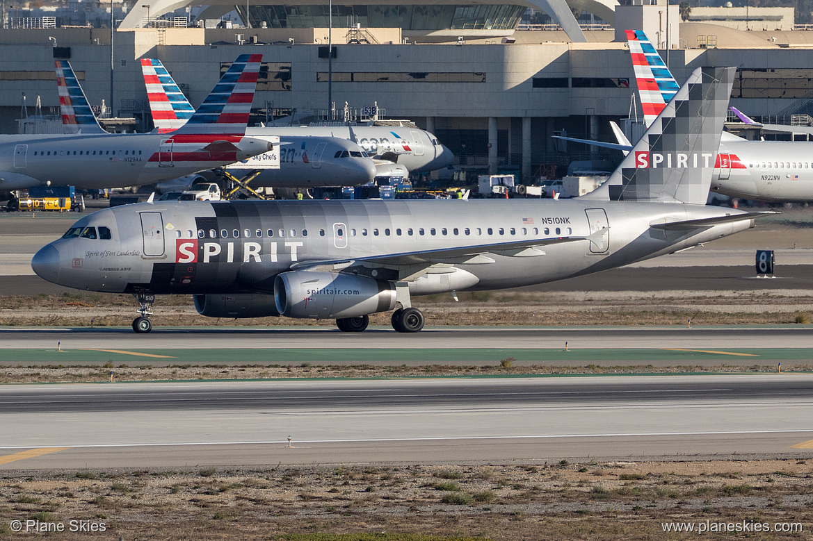 Spirit Airlines Airbus A319-100 N510NK at Los Angeles International Airport (KLAX/LAX)