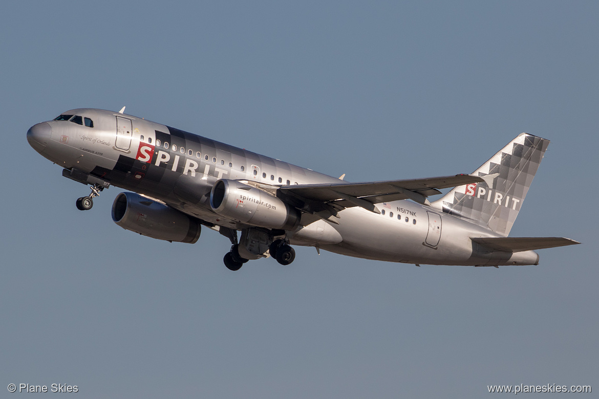 Spirit Airlines Airbus A319-100 N517NK at Los Angeles International Airport (KLAX/LAX)