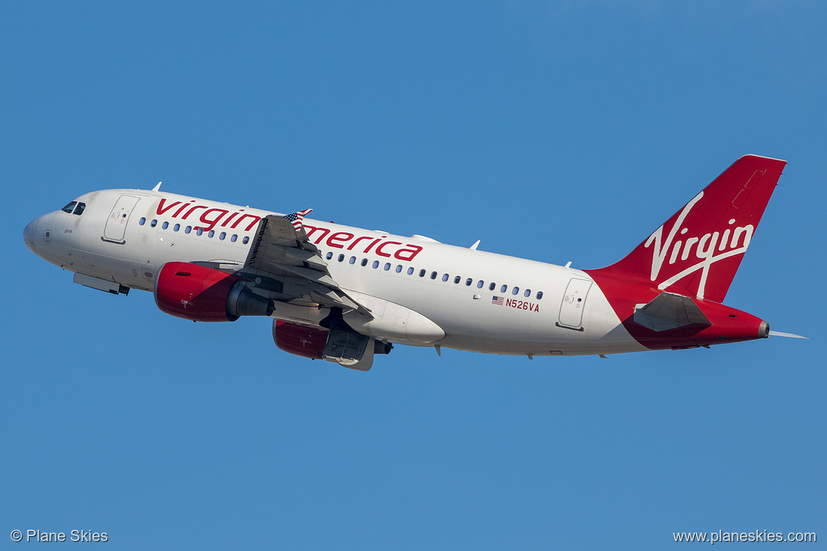 Virgin America Airbus A319-100 N526VA at Los Angeles International Airport (KLAX/LAX)